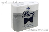Туалетная бумага PERO 4-х слойная, 4 рулона, белая